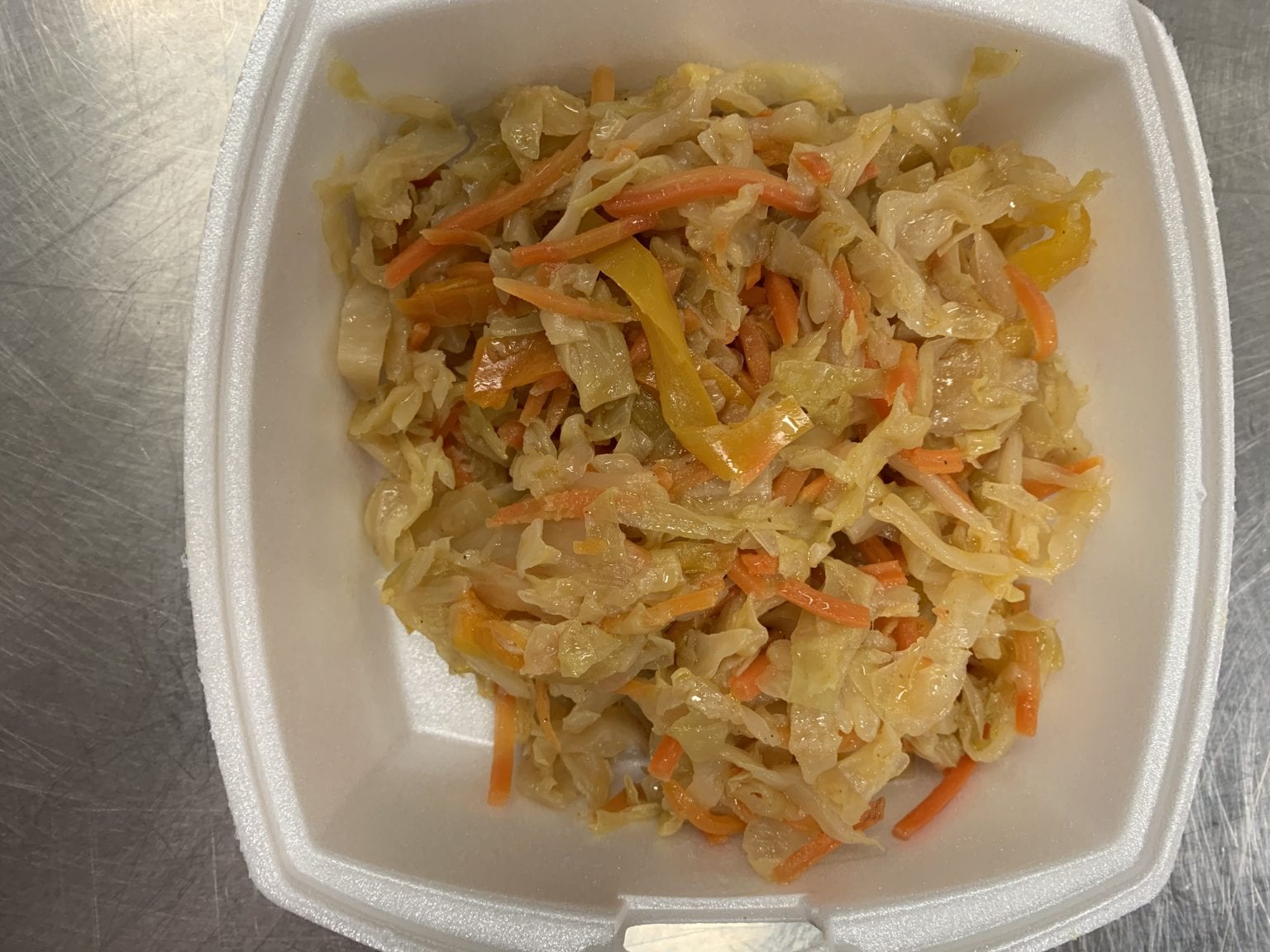 Steamed Cabbage and Carrots Jamaican Food Fredericksburg VA