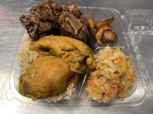 Curry or Brown Stew and Goat or Oxtail